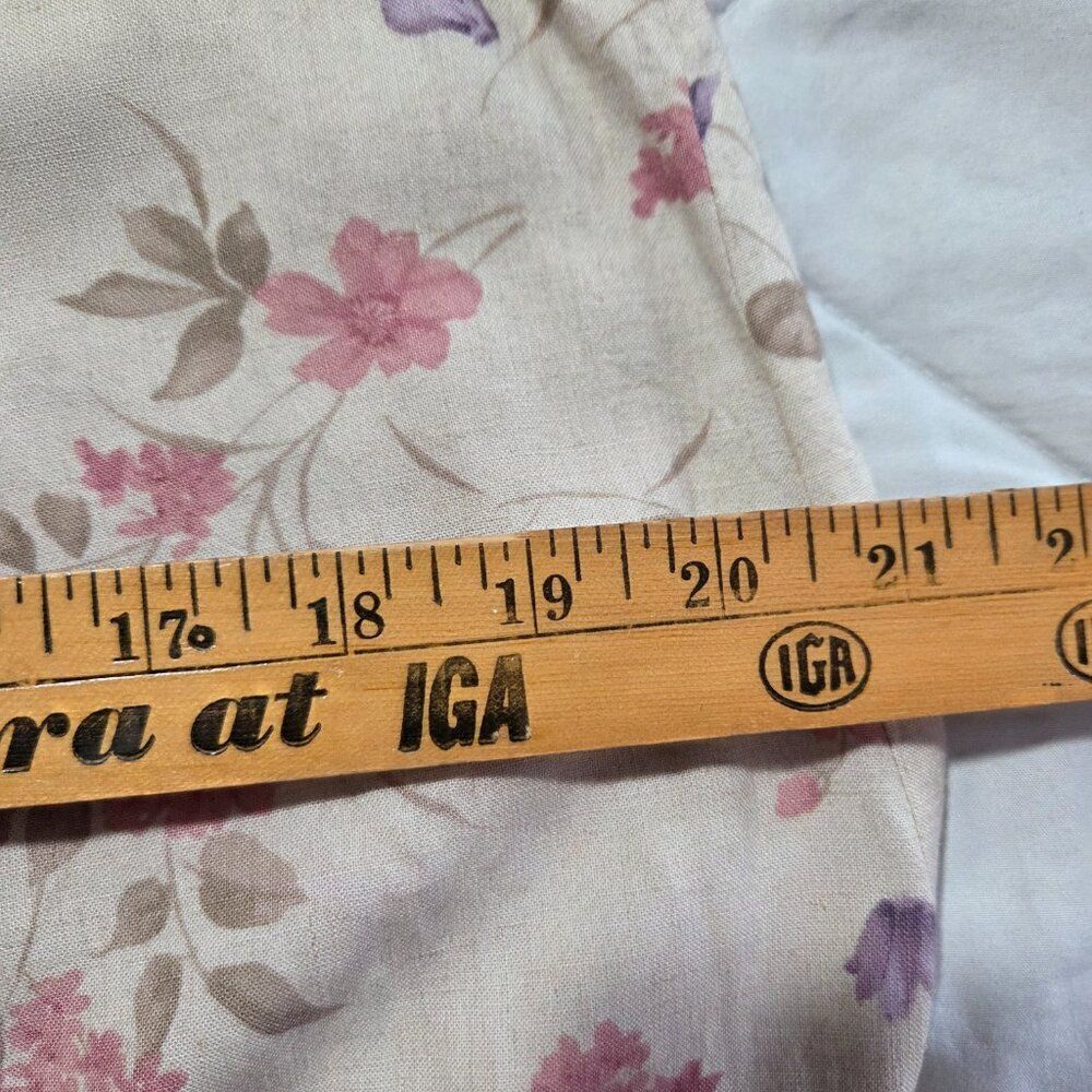 EUC VAN HEUSEN WOMEN FLORAL LONG LINEN BLEND A LINE SKIRT SIZE SMALL - Picture 16 of 16